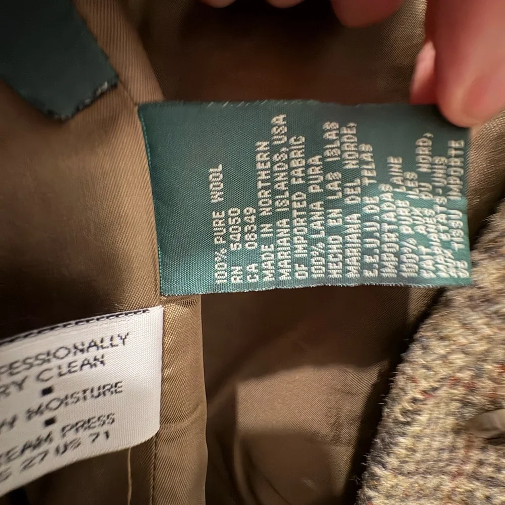 Ralph Lauren Tan Plaid Blazer - Picture 7 of 9